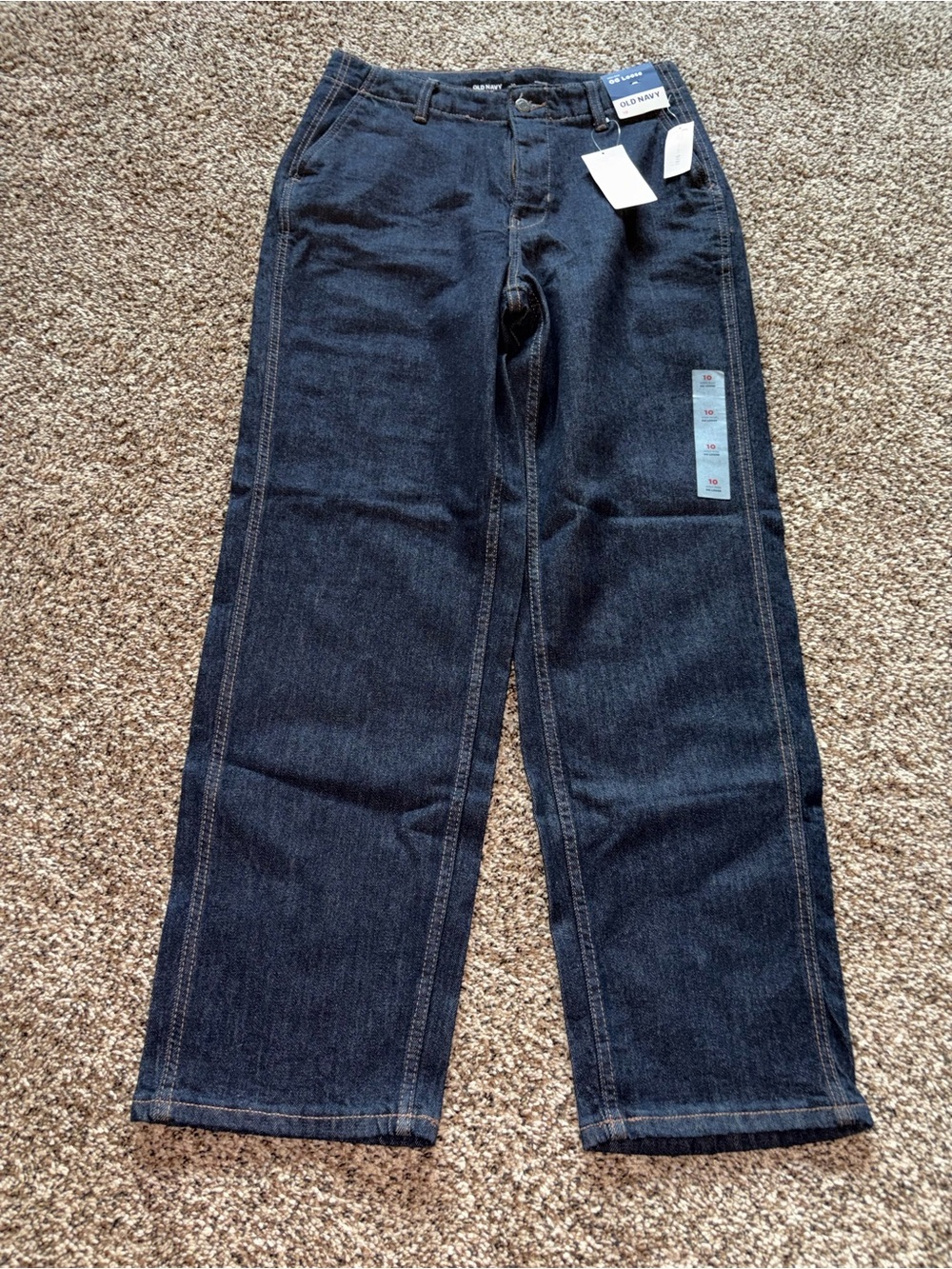 Old Navy Men's Dark Indigo Relaxed Straight Jeans